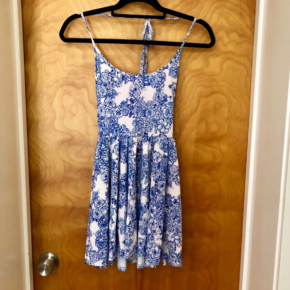 American Apparel Tie Halter Mini Dress